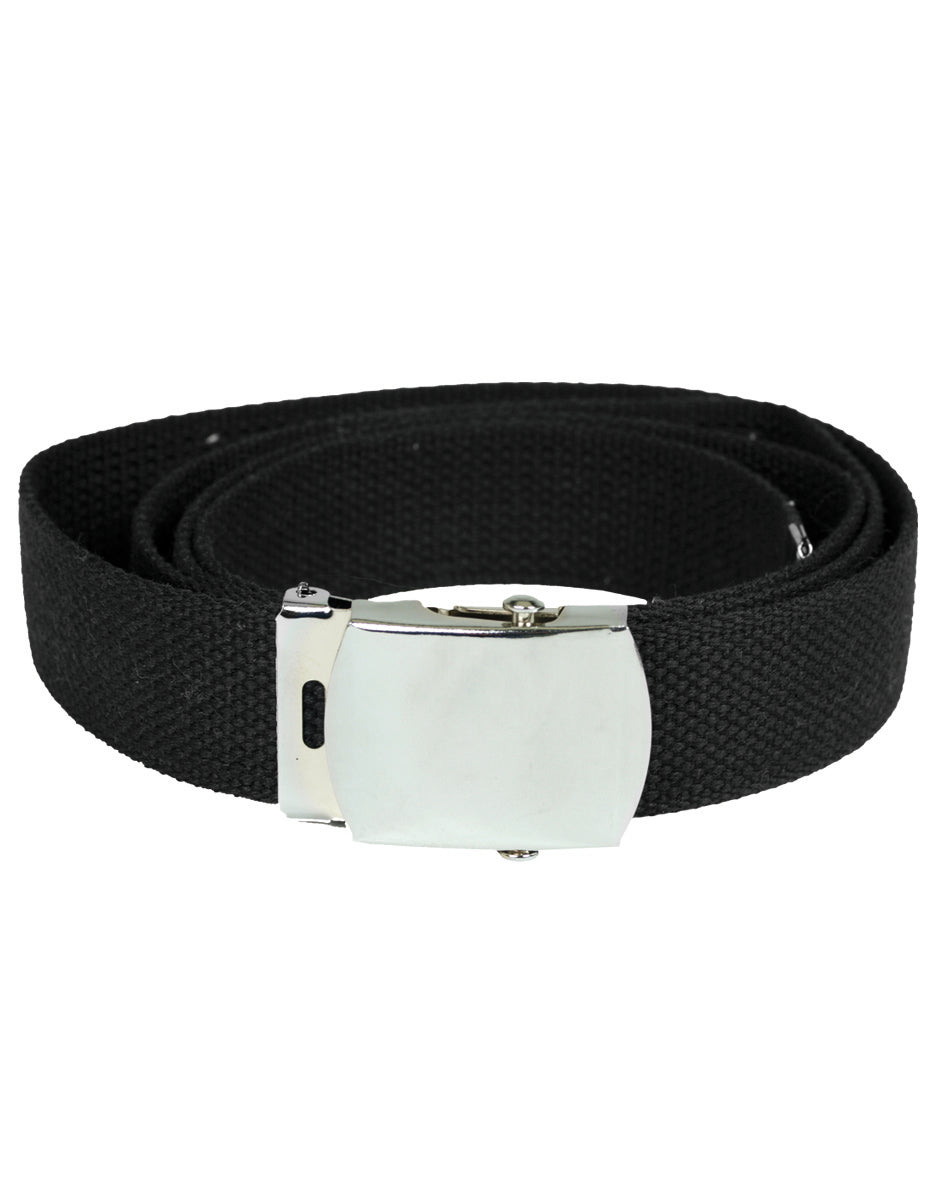US HOSENGÜRTEL COTTON SILVER BUCKLE in 3. Farben