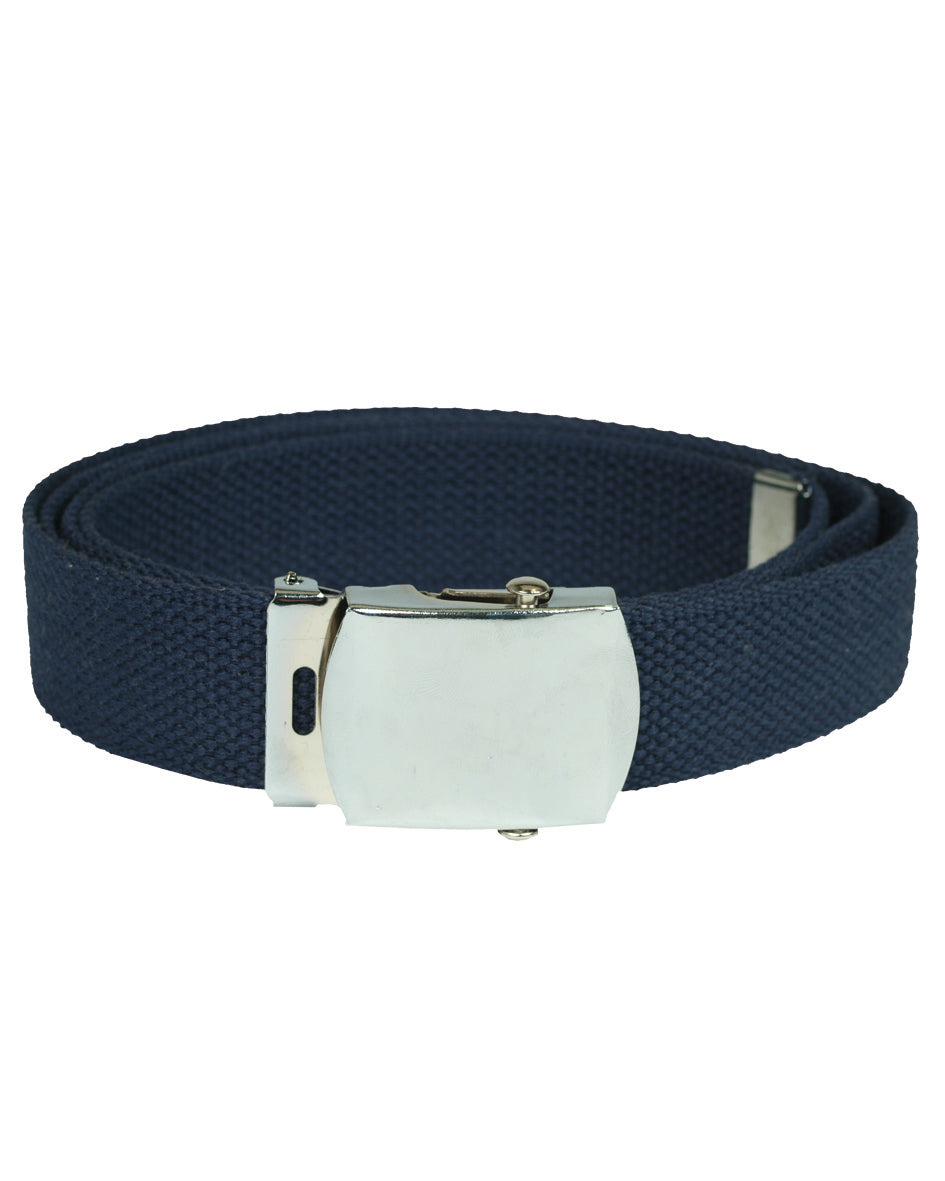 US HOSENGÜRTEL COTTON SILVER BUCKLE in 3. Farben