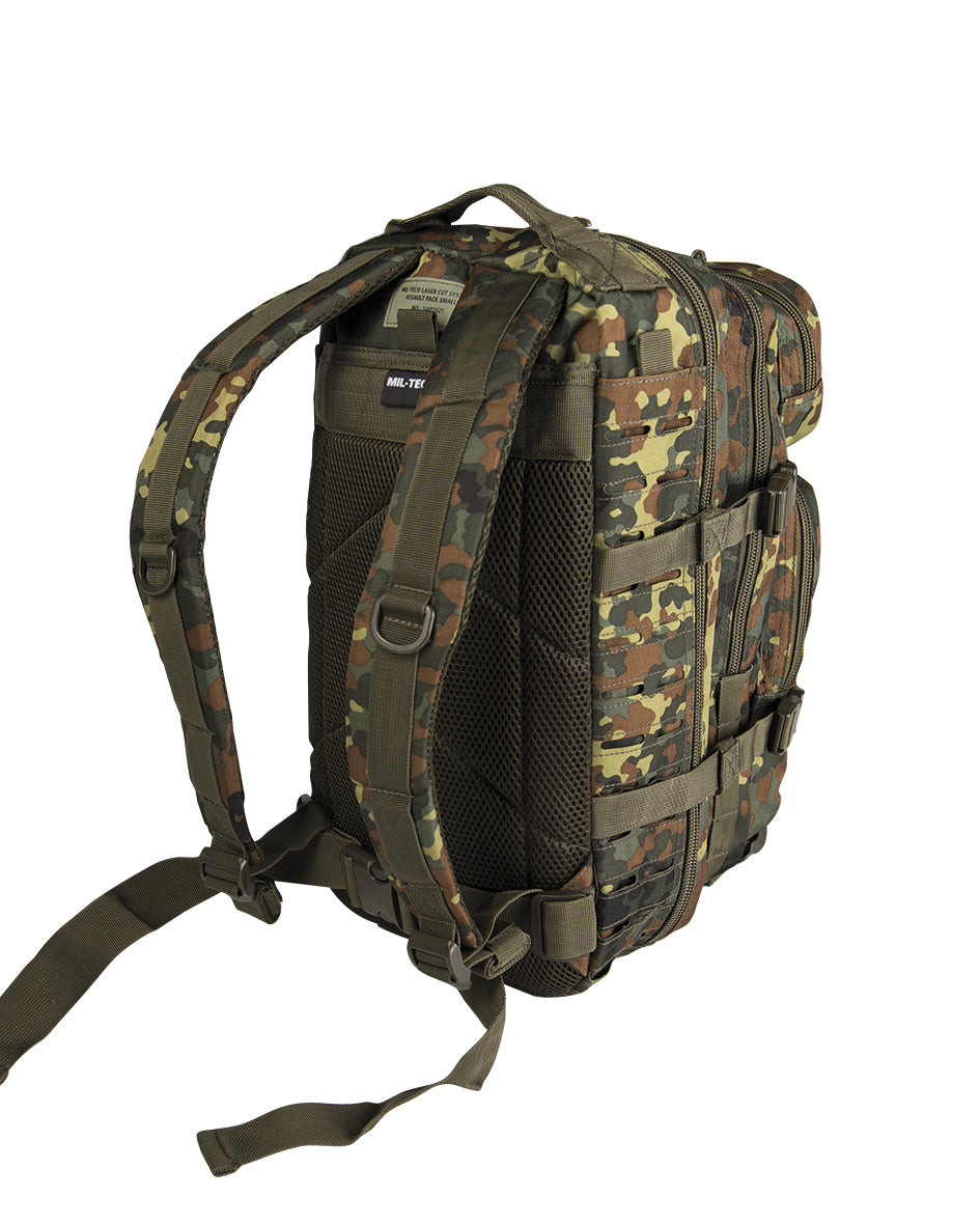 US ASSAULT PACK SMALL LASER CUT CAMO. in 3. Farben