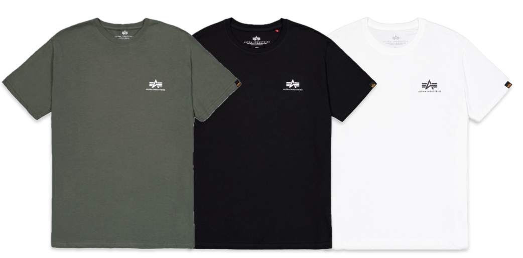 ALPHA BASIC T-SHIRT SMALL LOGO in 8. Farben