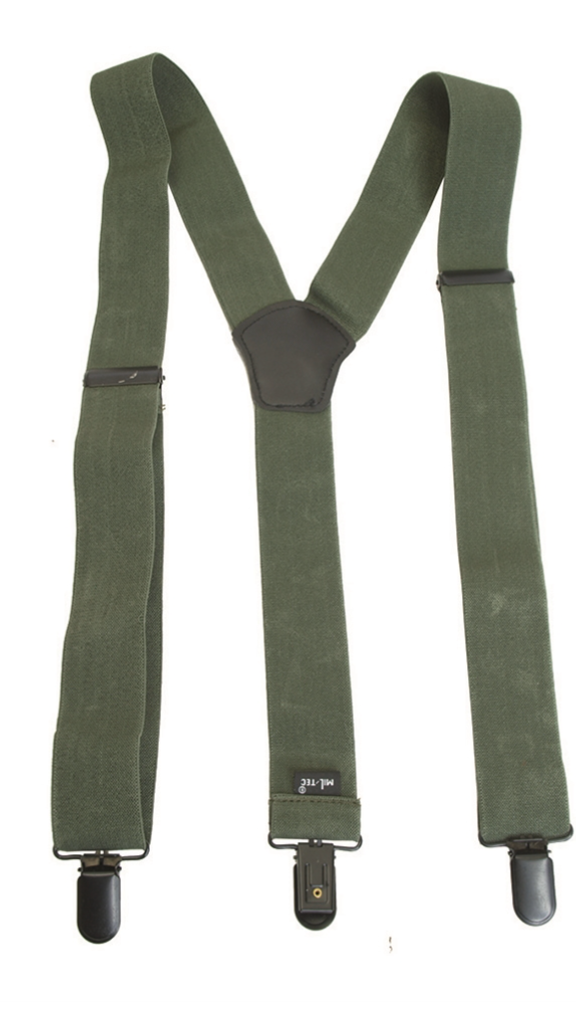 Suspenders with clips in 3 colors