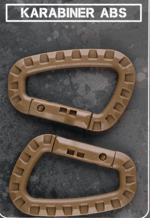 KARABINER ABS (2 ST./BLISTER) in 3. Farben