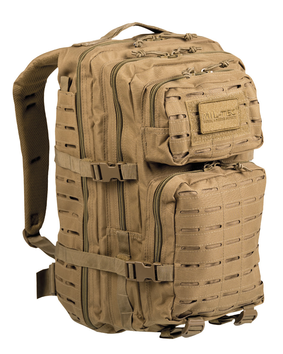 US ASSAULT PACK LARGE LASER CUT in 4. Farben