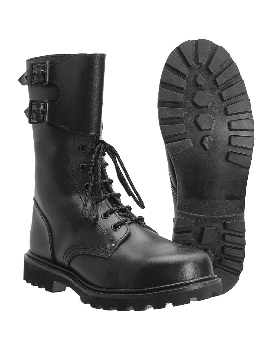 FRANZ. KAMPFSTIEFEL LEDER SCHWARZ