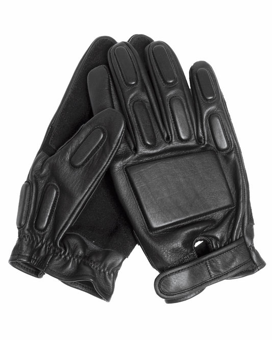 SECURITY GLOVES LEDER Schwarz
