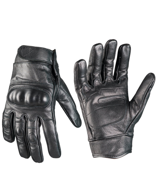 TACTICAL GLOVES LEDER Schwarz