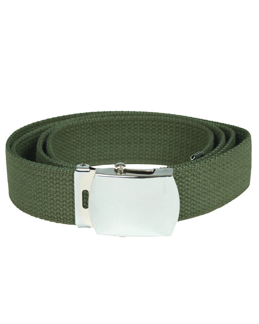 US HOSENGÜRTEL COTTON SILVER BUCKLE in 3. Farben
