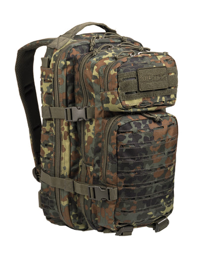 US ASSAULT PACK SMALL LASER CUT CAMO. in 3. Farben
