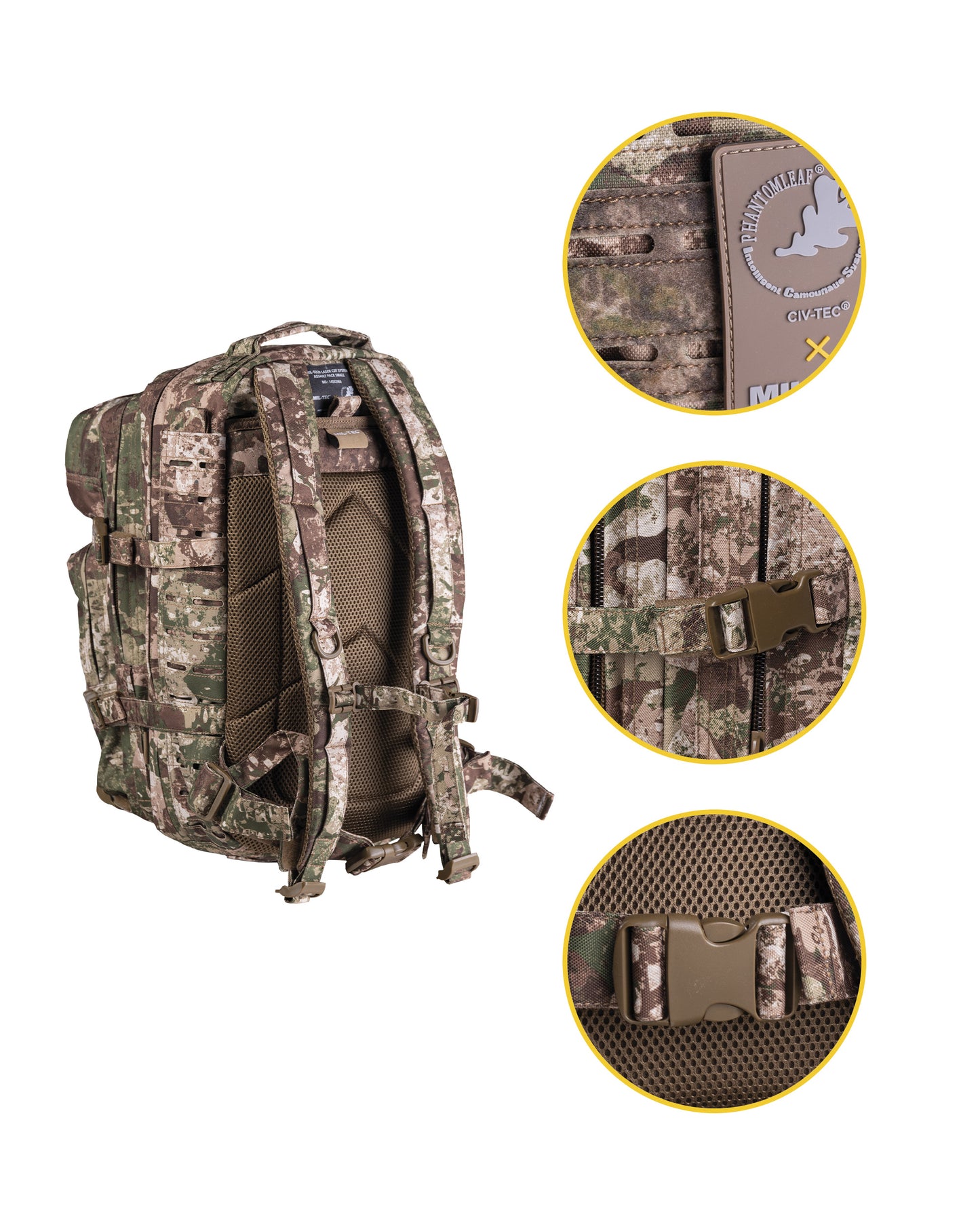 US ASSAULT PACK SMALL LASER CUT WASP I in 3. Farben