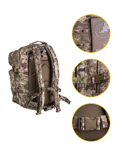 US ASSAULT PACK SMALL LASER CUT WASP I in 3. Farben
