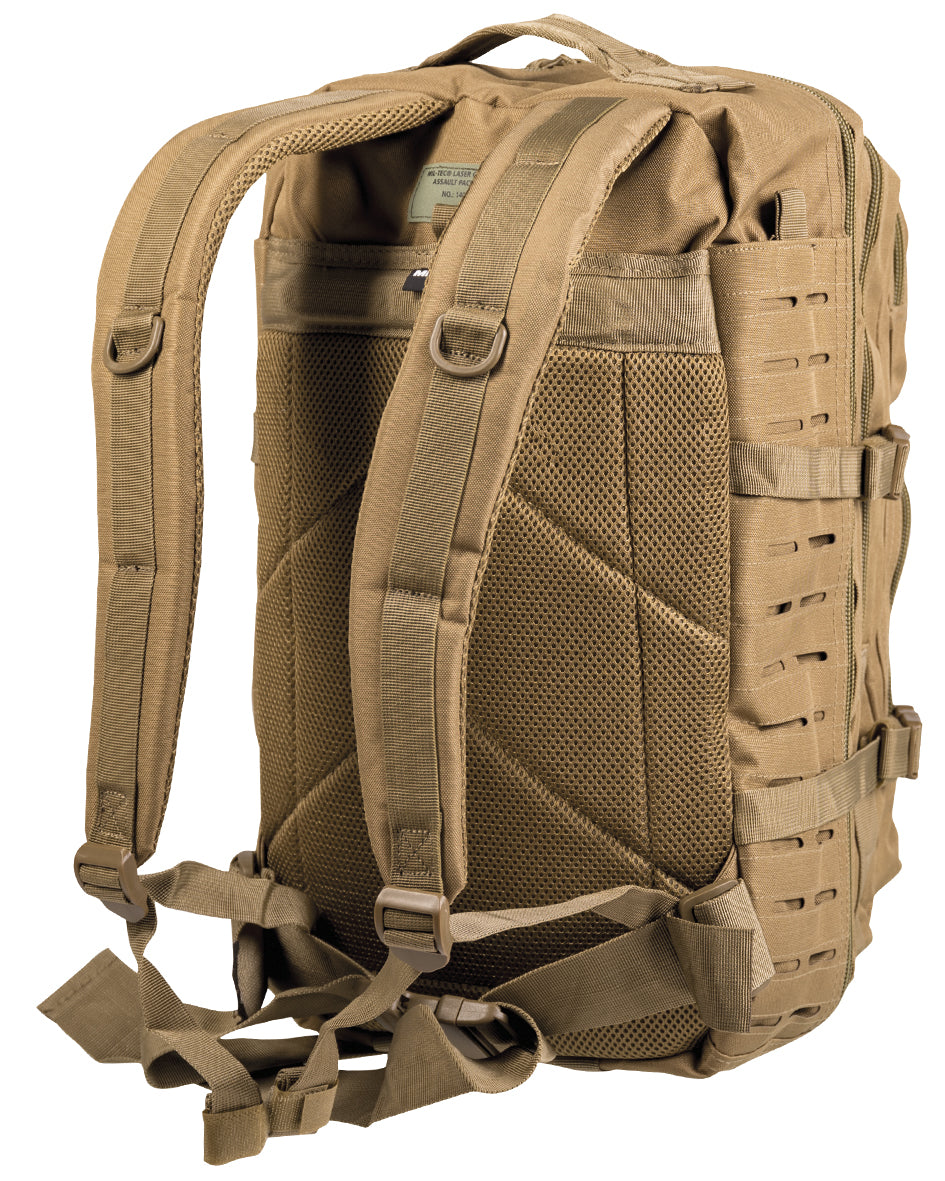 US ASSAULT PACK LARGE LASER CUT in 4. Farben