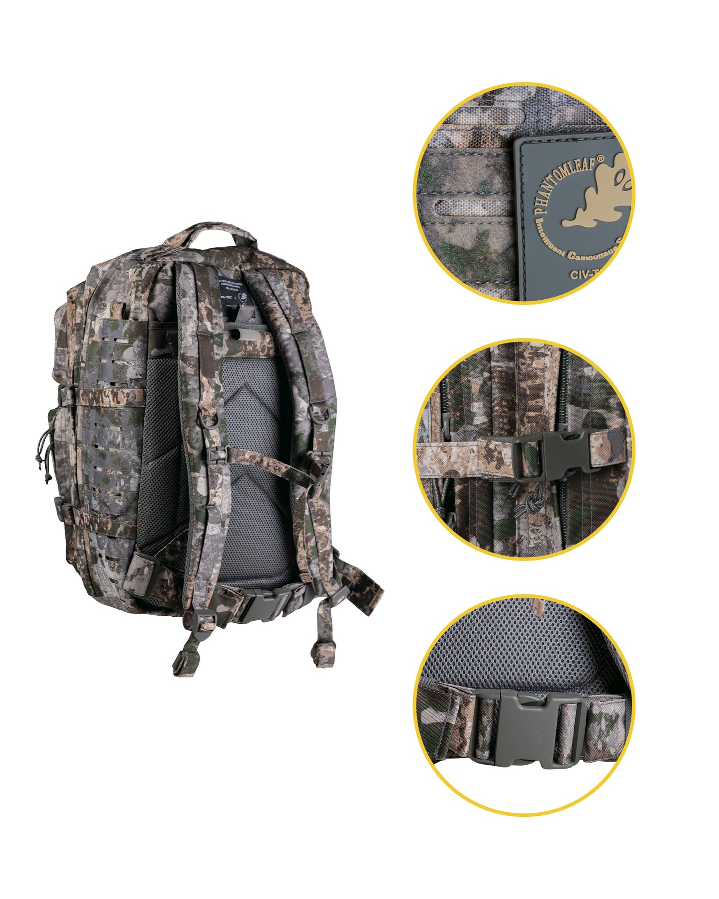 US ASSAULT PACK LARGE LASER CUT WASP I in 3. Farben