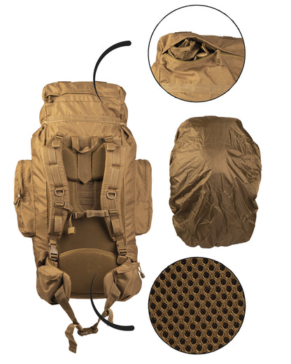 RUCKSACK ′RECOM′ 88 LTR PES in 2. Farben
