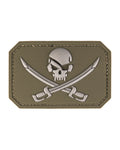 PATCH 3D SKULL W.SWORDS PVC in 3. Farben