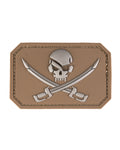 PATCH 3D SKULL W.SWORDS PVC in 3. Farben