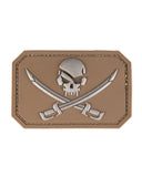 PATCH 3D SKULL W.SWORDS PVC in 3. Farben