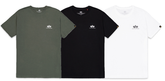 ALPHA BASIC T-SHIRT SMALL LOGO in 8. Farben