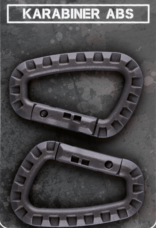 KARABINER ABS (2 ST./BLISTER) in 3. Farben