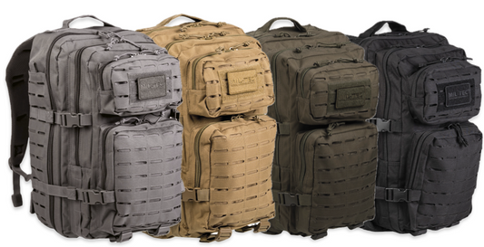 US ASSAULT PACK LARGE LASER CUT in 4. Farben