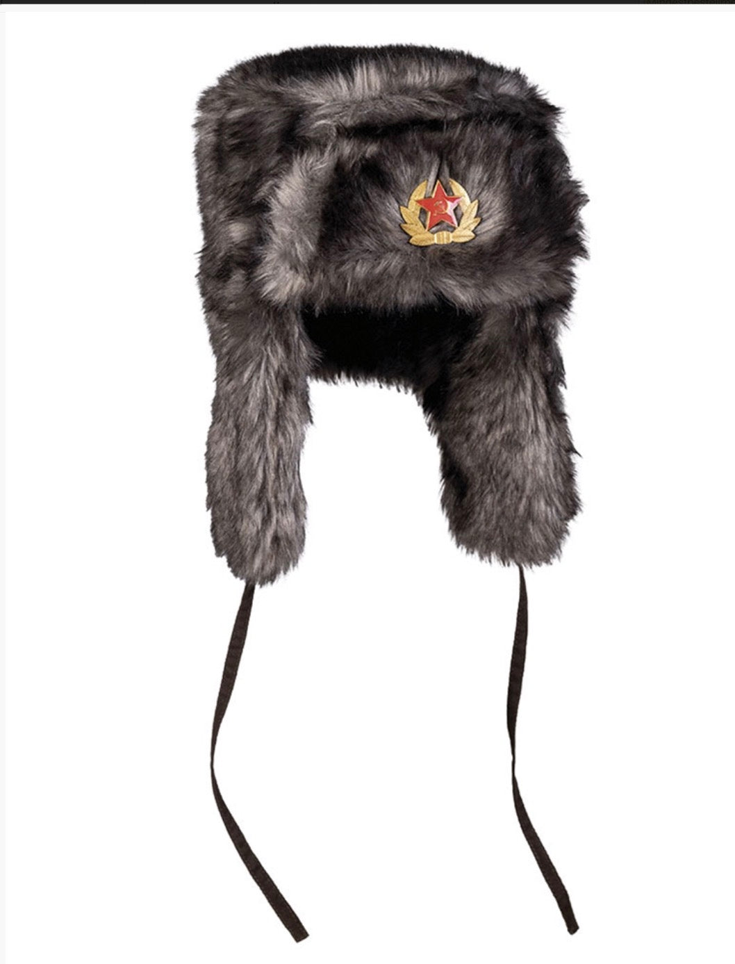 RUSS.WINTERMÜTZE ′SHAPKA′ SCHWARZ