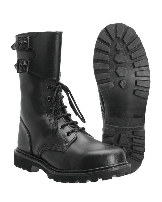 FRANZ. KAMPFSTIEFEL LEDER SCHWARZ